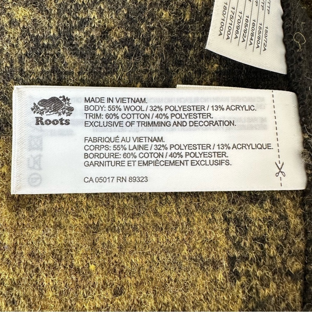 ROOTS-Wool Blend Seymour Plaid Winter Shacket/Jacket (Size:XS) - Picture 9 of 11